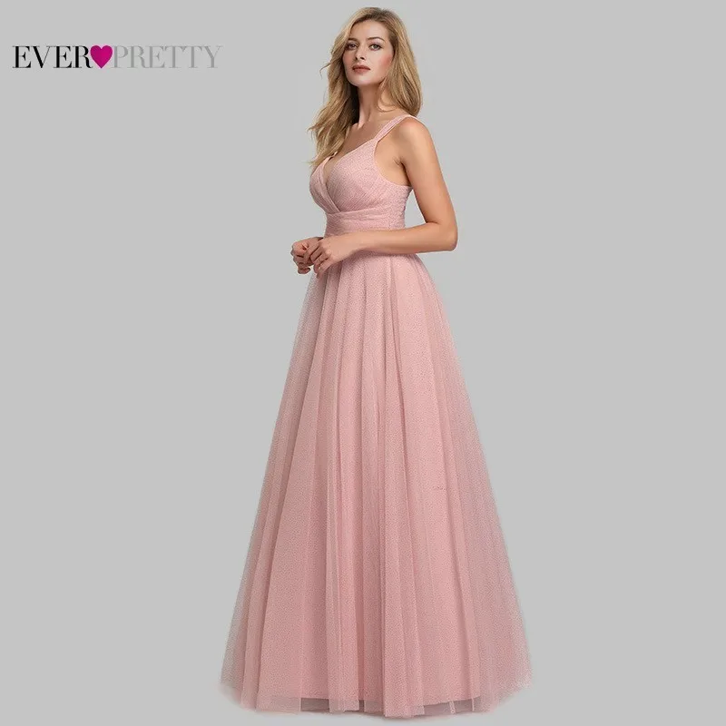 Розовые платья Quinceanera длинные красивые без рукавов а силуэта с v образным вырезом