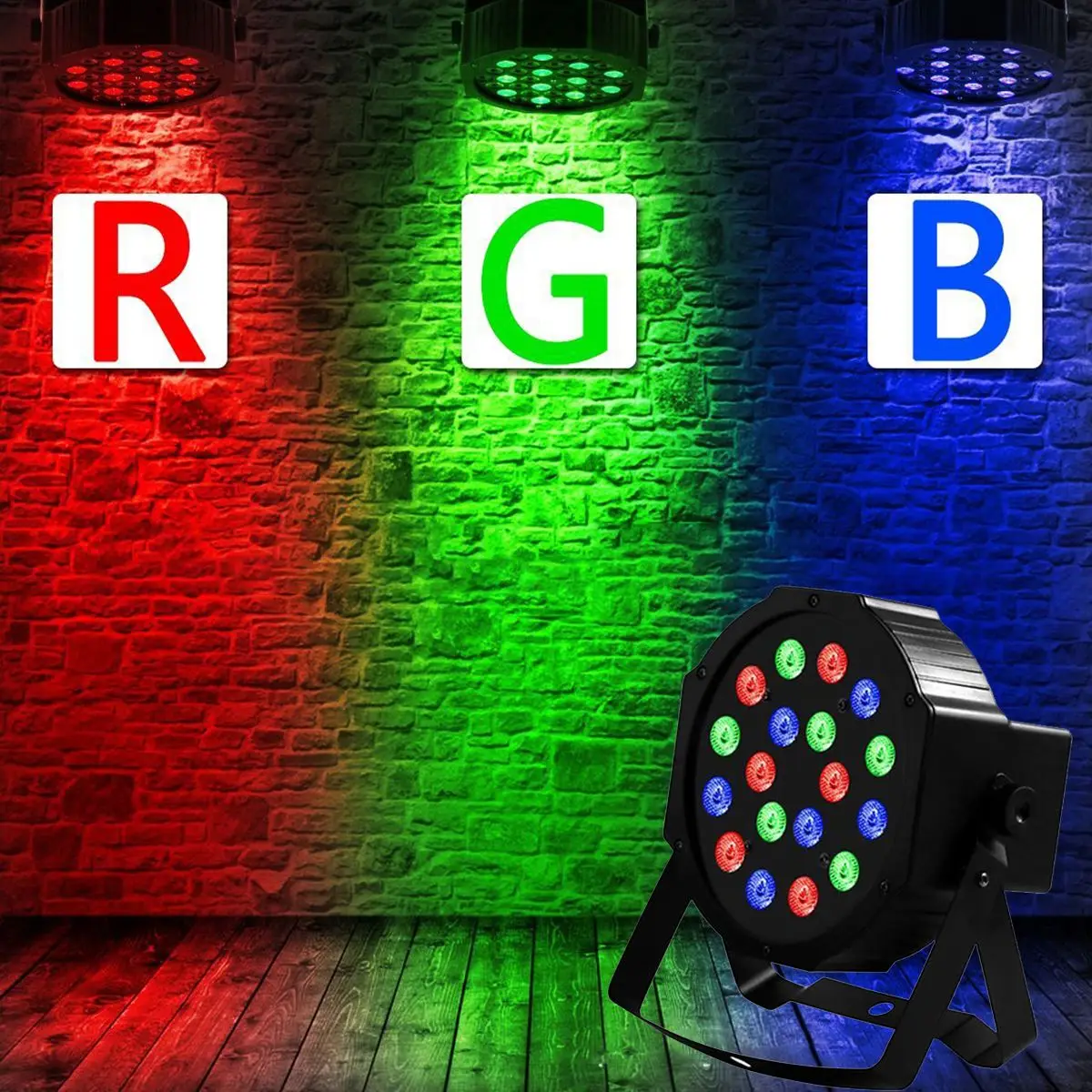

4Pcs/Set 24W 18 LED Par RGB LED Stage Light Par Light With DMX For Disco DJ Projector Machine Party Decoration Stage Lighting