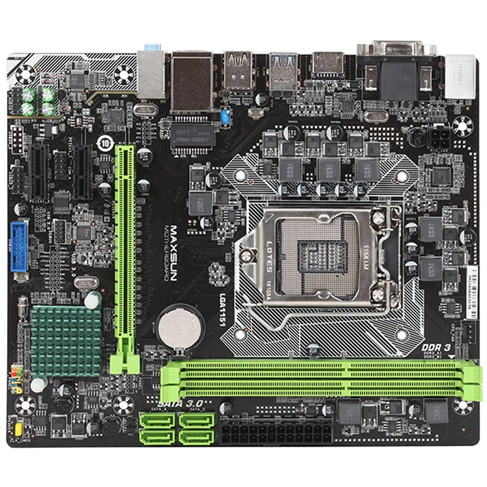 MAXSUN H311M 666 Материнская плата Intel SATA3.0 USB3.0 двухканальный DDR3 материнская