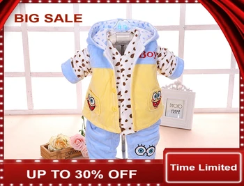 

Autumn Baby Girl Baby Boy Winer Warm Cartoon Vest Clothing Set Infant Winter Warm Clothes Set Hot sale