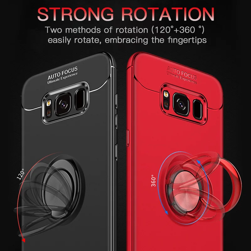 Phone Case For Samsung Galaxy S9 Plus Note 8 9 Soft Stand Full Cover S8 J5 Pro 2017 A8 J6 J8 2018 Magnet Car Holder |
