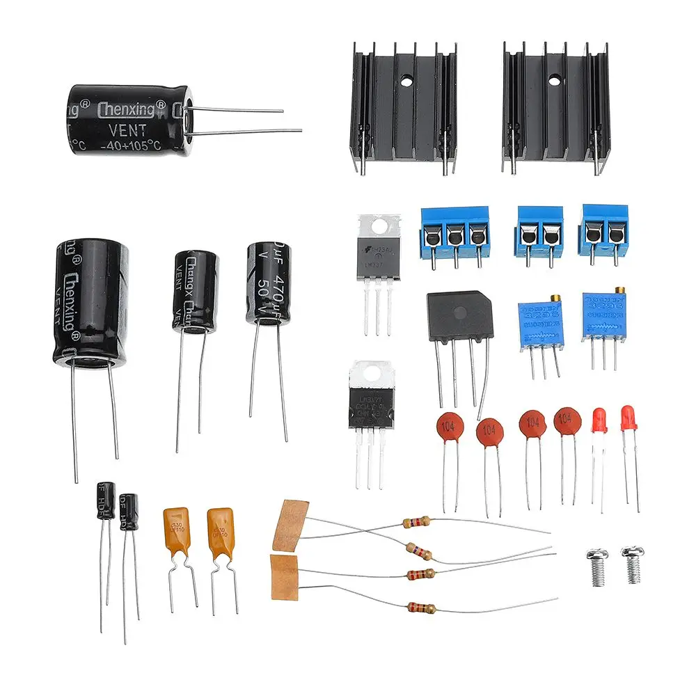 DIY LM317+ LM337 отрицательный двойной регулируемый комплект питания Модуль платы электронный компонент