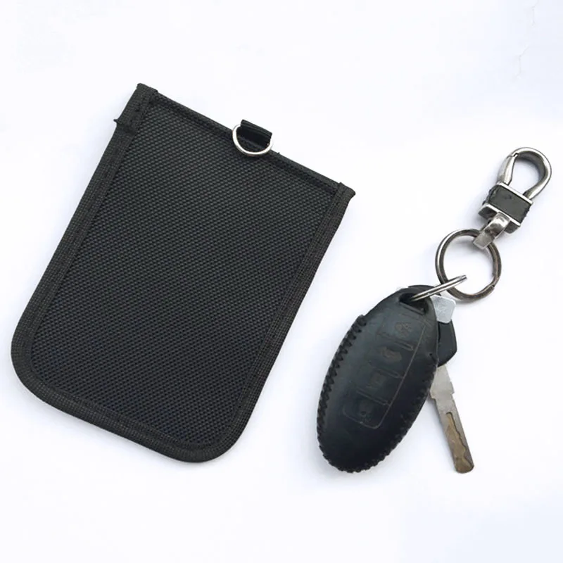 

Car Key Keyless Entry Fob Anti-Theft Signal Blocker Case Pouch Bag Black UK