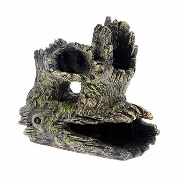 Resin Crafts Aquarium Ornament Dodge House Breeding House Tree Roots Deadwood House Hollow Tree Hole