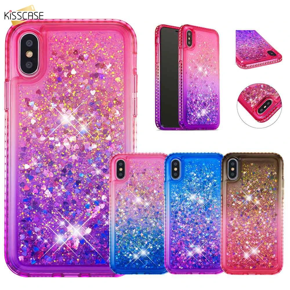 

KISSCASE Bling Quicksand Phone Case For Huawei Honor 7A 10 Lite Gradient Dynami Case For Huawei Mate 20 Pro P20 Y5 2018 P Smart