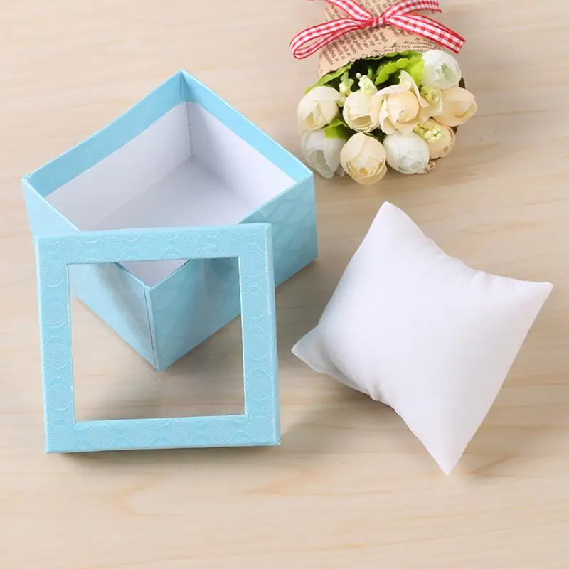 

1PC Hot Sale Exquisite Jewelry Box Packing Box Watch Box Ring Box With Small Pillow Display Box Gift Accessories Wholesale