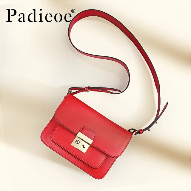 Padieoe 2019 new bags for women messenger bag leather luxury shoulder bag  evening bag fashion crossbody purse vintage girl lady