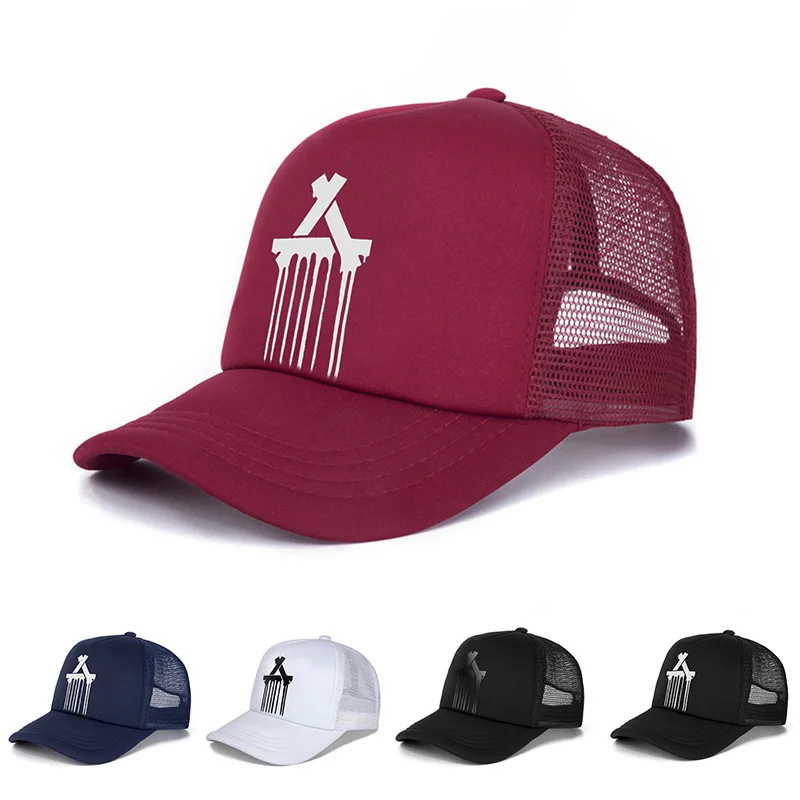 

New Summer Baseball Mesh Cap Women Men Snapback Hat Fashion Baseball Hats Trucker Adjustable Fitted Cap Hat Hip Hop Bone