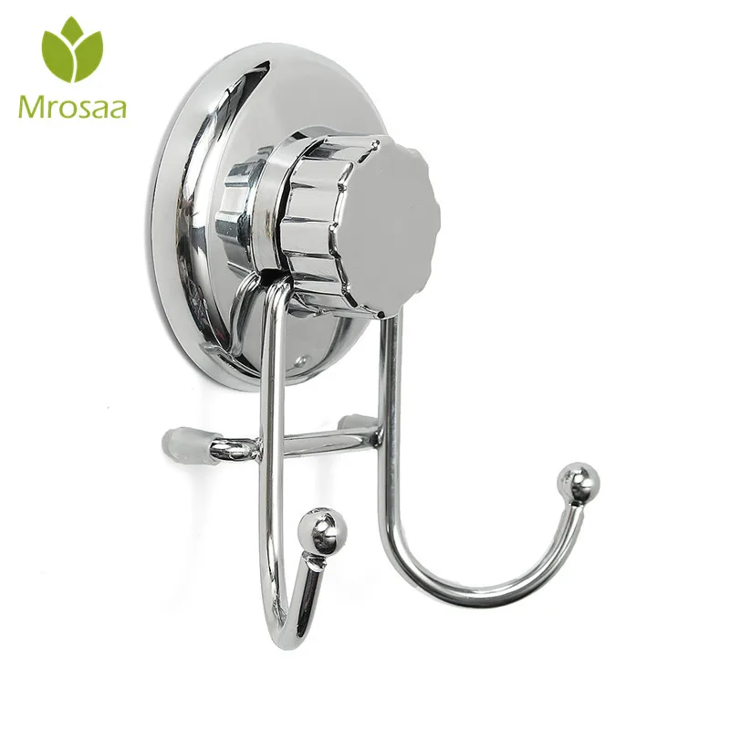 Mrosaa Bathroom Stainless Steel Powerful Suction Cup Robe Hooks Towel