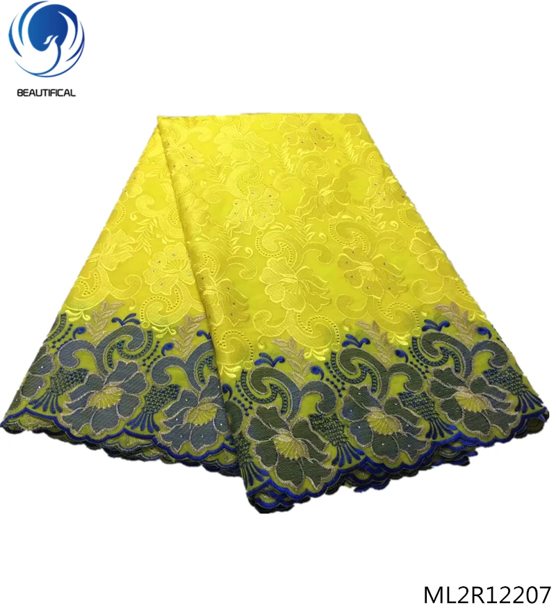 

BEAUTIFICAL African Lace Swiss african swiss voile lace fabrics in switzewland swiss laces with rhinestones 5yards ML2R122