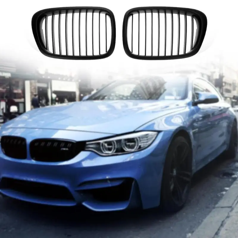 1 пара Матовый Черный Авто Передняя решетка для почек гоночный гриль BMW E39 518 520 523 525