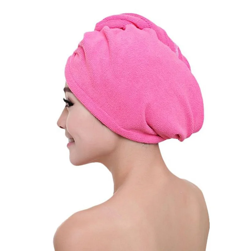 Модные женские Впитывающее микроволокно полотенце тюрбан волос-сушильный душ колпачок s хвост держатель купальный колпачок банный халат шляпа 10 цветов