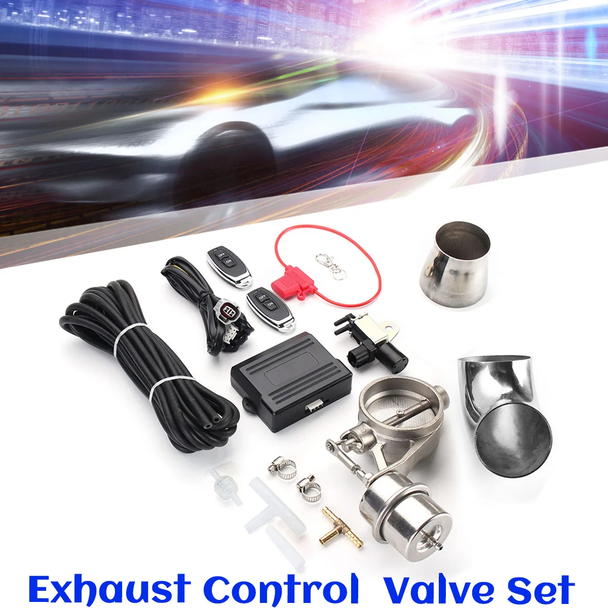 

2.5inch 63mm Pipe Close Style Steel Exhaust Control Valve Set With Vacuum Actuator