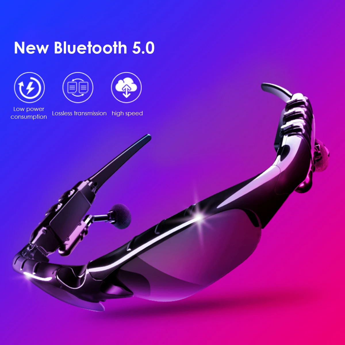 SOONHUA Bluetooth 5 0 Polarized Sunglasses Headset Smart Noise Reduction Earbuds Wireless Headphone w Mic For Driving Travel