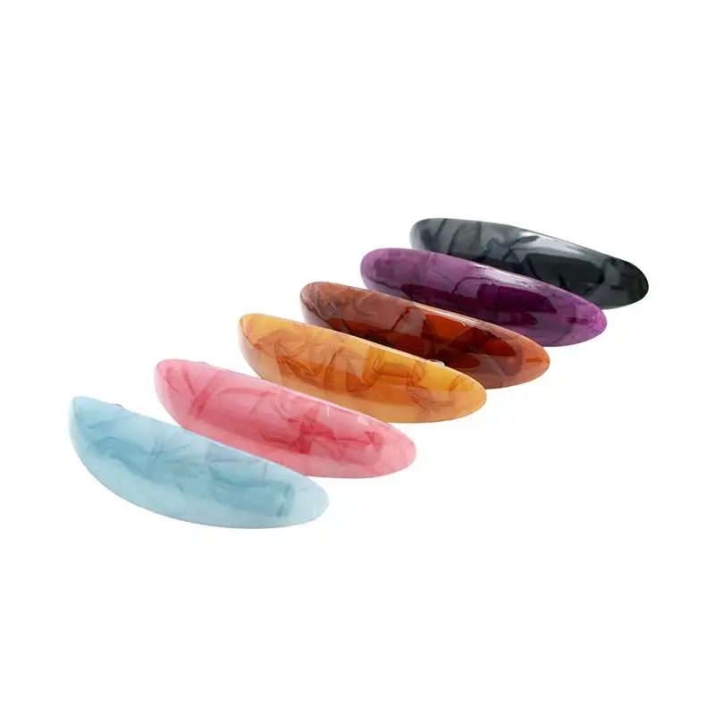 Buy 6 Pcs Oval Hair Clips Jade Texture Hair Clips