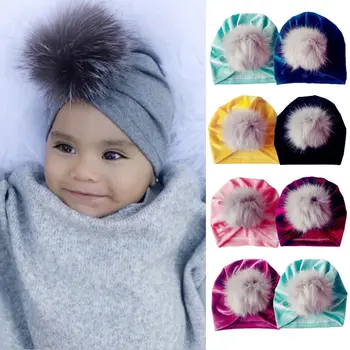 

Cute Toddler Kids Girl Boy Baby Velvet Ball Beanies Cap Hats Winter Warm Hair Ball Skull Hat Beanie Bonnet Caps