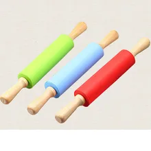 29 см деревянная ручка, силикон скалка для выпечки инструменты для выпечки фонданта на клейкой основе Скалка пельменный аппарат кухонный инструмент для выпечки