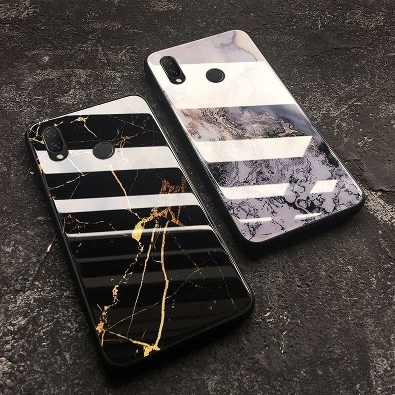 Мраморный чехол из закаленного стекла для Xiaomi Mi 8 9 SE A1 A2 6 Plus 5S Mix 2s Max 2 3 Redmi S2