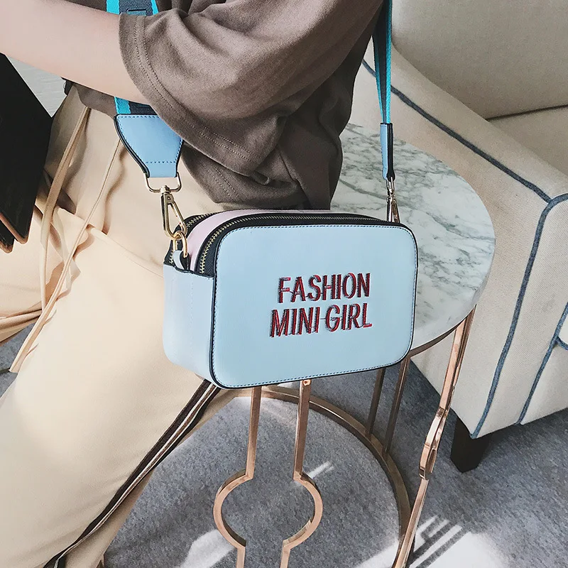 

2017 New Chain Small Bag Concise Joker Embroidery Small Square Package Single Shoulder Satchel Woman Cell Phone Pocke B153