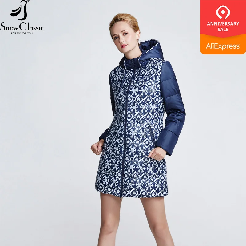 

2018 spring multi-pattern printing long coat windbreaker zipper warm windproof breathable large size with a hat