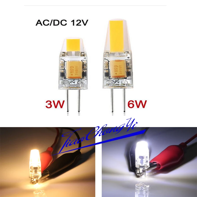 

High Quality Dimmable G4 LED 12V AC/DC COB Light 3W 6W LED G4 COB Lamp Bulb New
