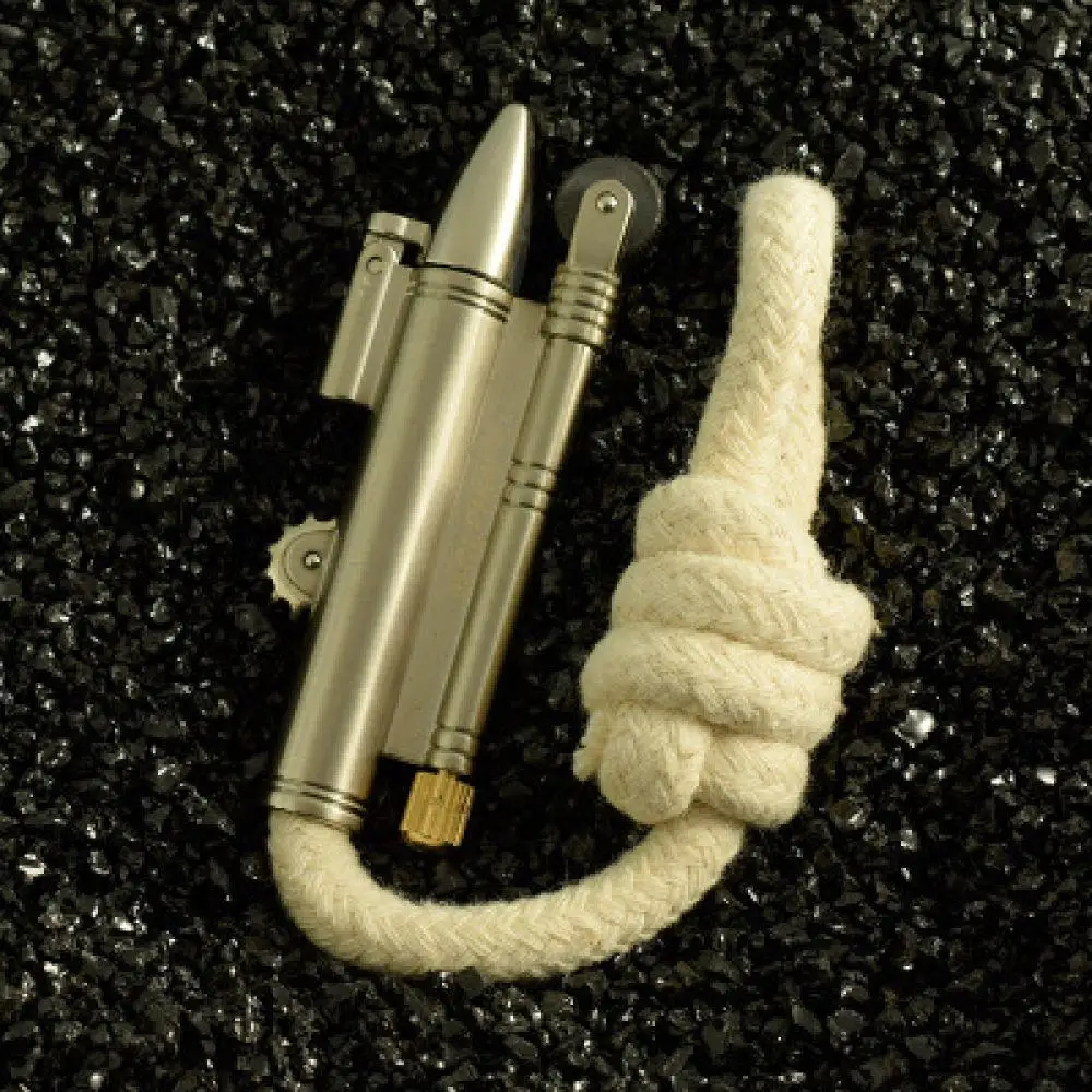 

Metal Lighter Outdoor Camping Rope Trench Lighter Alloy kerosene lighter Efficient ignition easy to portable