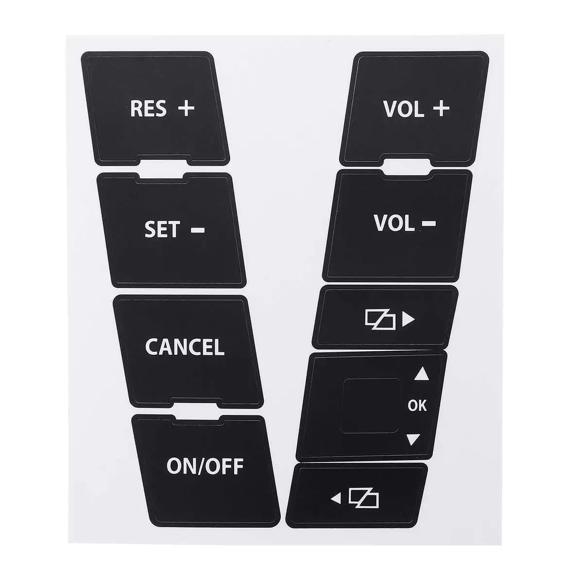 

Matte Black Car Stickers Car Steering Wheel Button Repair Sticker Decals Kit For VW For Volkswagen Touareg 2004-2009