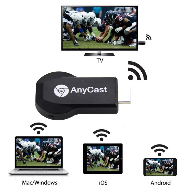 HD 1080P AnyCast M2 Plus Airplay Wifi Дисплей ТВ Ключ Приемник да легкий обмен Мини палка для Android
