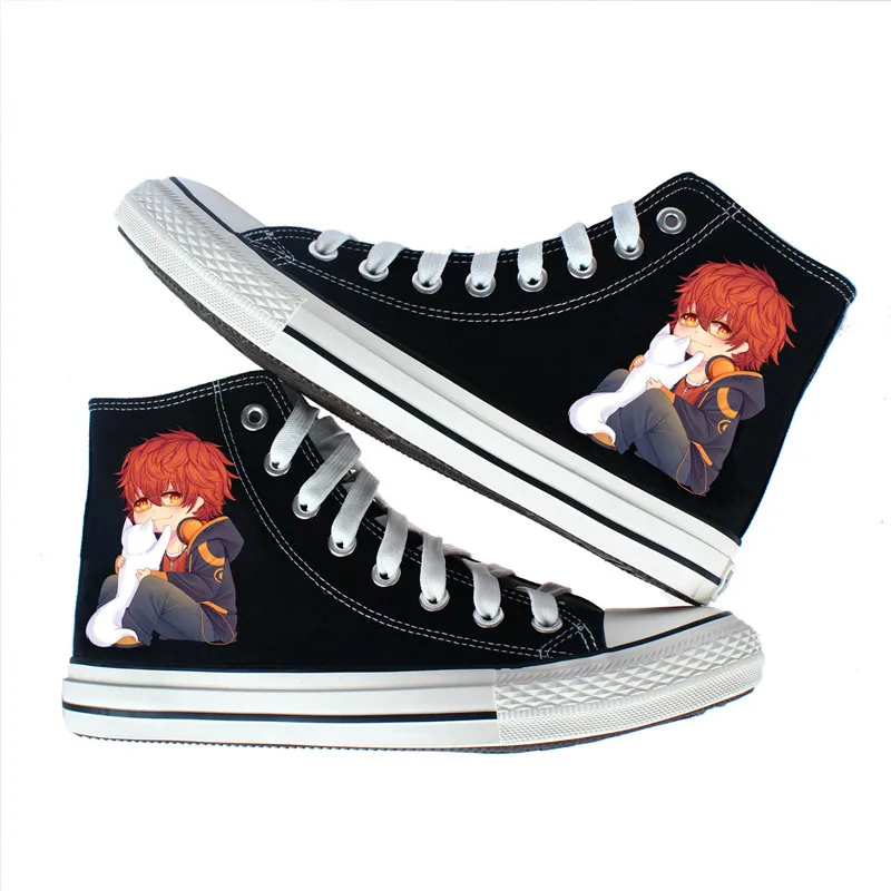 

anime Inuyasha Mystic Messenger Canvas shoes cosplay Flat Shoes Teenagers Sneakers Shoes Women Men Casual Printing Shoes