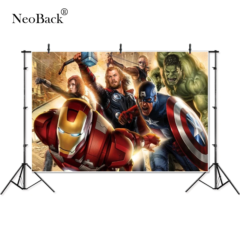 

Thin Vinyl Iron man Captain America Hulk children kids baby Photography Backgrounds professional indoor studio Photo Backdrops