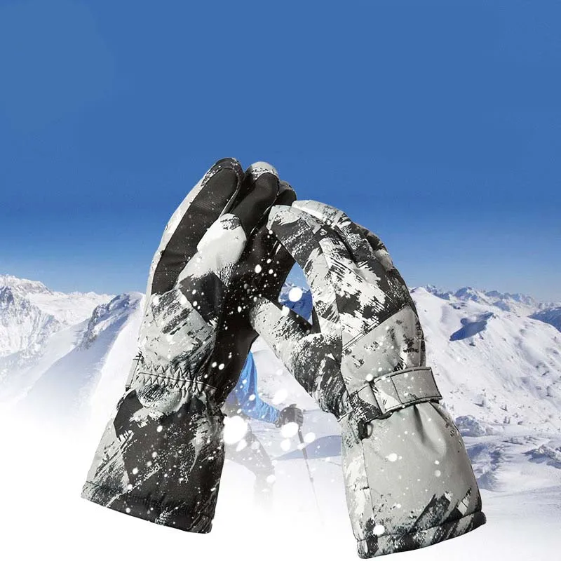 Winter voller finger zipper touch screen männer und frauen winddicht warme fleece bergsteigen ski wasserdichte handschuhe