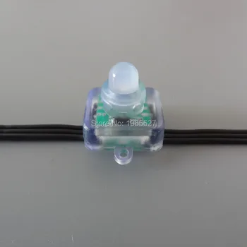 

18AWG 100pcs/string square 5V addressable WS2811 UCS1903 SM16703 led smart rgb pixel module light;all BLACK wire,waterproof IP68