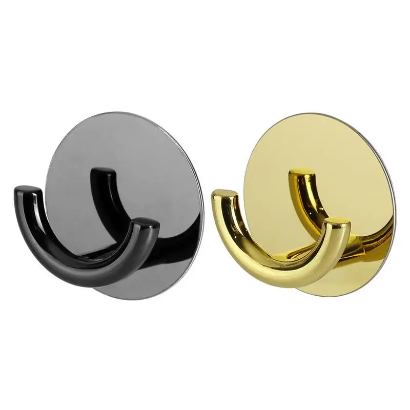 

New Innovative Simple Black Wall Coat Hook Fashion Practical Adhesive Hook Nail-free Hook Living Room Gold Hook Coat Hat Hanger