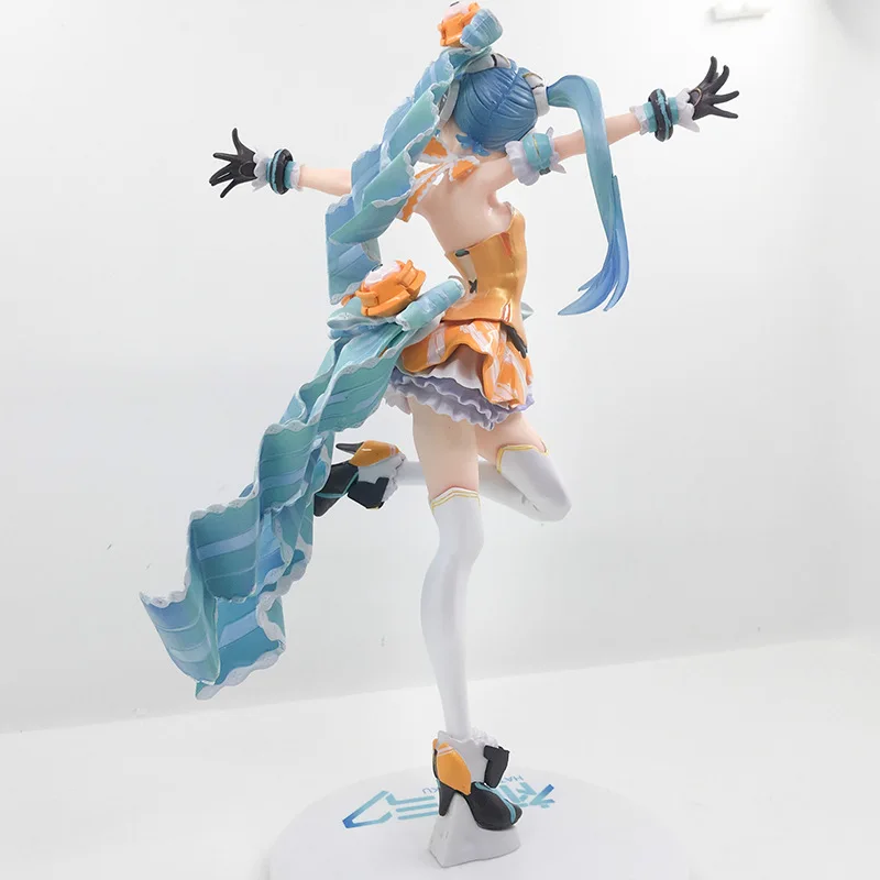 23 см аниме Volcaloid Hatsune Miku Orange Blossom принцесса ver ПВХ Фигурки игрушки Аниме Фигурки игрушки для детей Подарки для детей