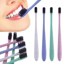 10 шт. Ультрамягкая зубная щетка бамбук древесный уголь нано щетка уход за полостью рта Зуб Щетка для взрослых детей гигиена полости рта уход инструмент 4 цвета