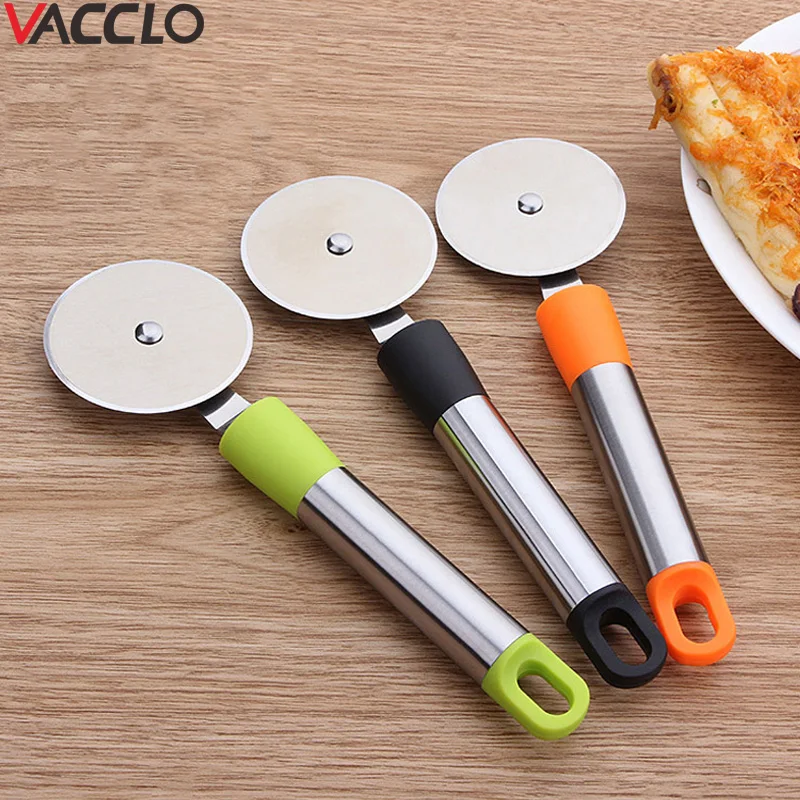 

Vacclo 1pc Round Pizza Cutter Stainless Steel Pizza Knife Cutter Pastry Pasta Dough kitchen Baking Tools Kitchen Ware