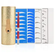 Профессионально полу-перманентный макияж для бровей практика Kitset Татуировка ручка практика набор для кожи