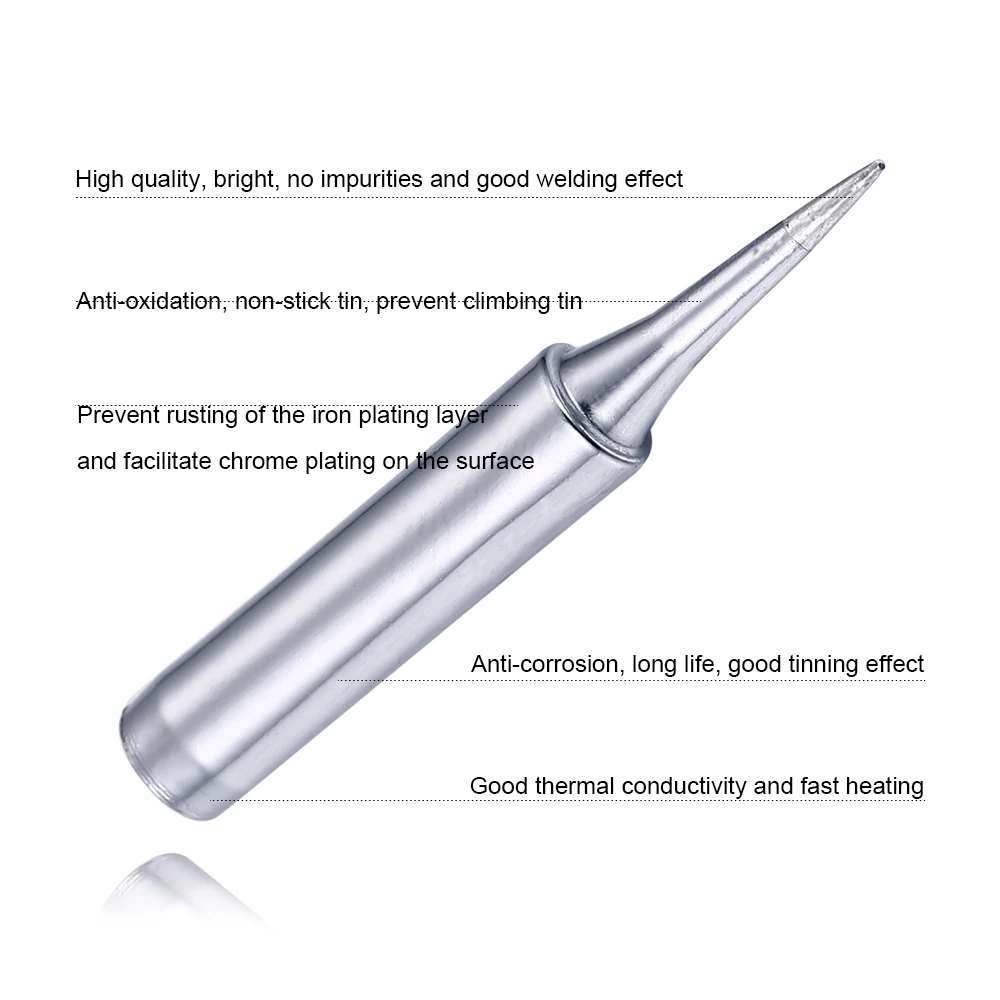 JelBo 10 шт. паяльник набор наконечников 900 м Сварочные насадки для инструментов паяльная станция кончик конический металлический наконечник железа подходит для 936