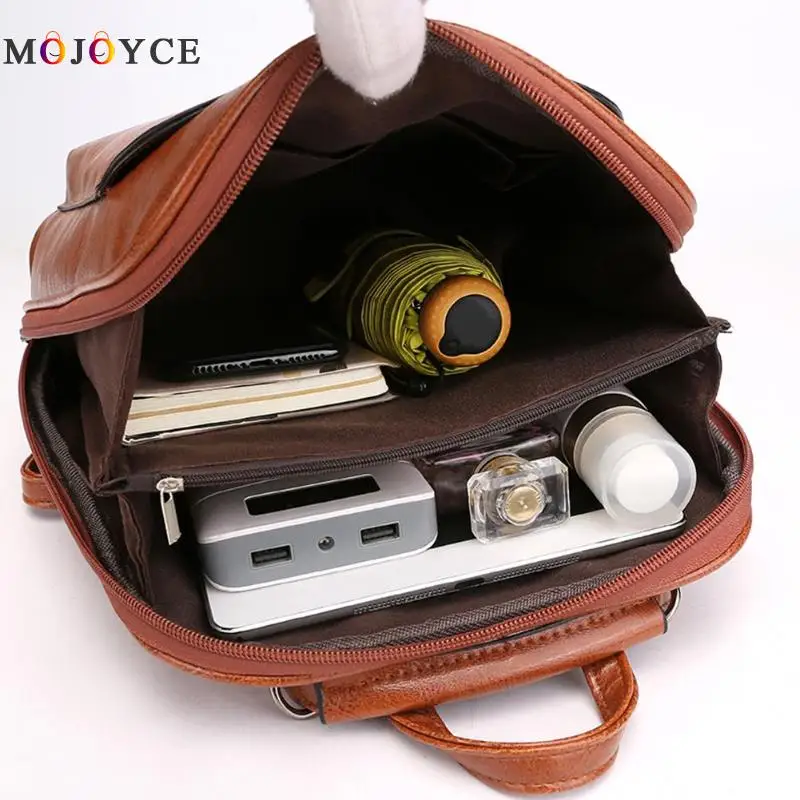  Vintage Oil Wax Leather Backpack Women Travel Satchel Casual Shoulder School Bagpack Female Back pa - 32964946226