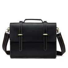 Ретро мужской деловой портфель из натуральной яловой кожи, сумка через плечо, чехол для ноутбука, сумка Attache, портфель, сумка-тоут