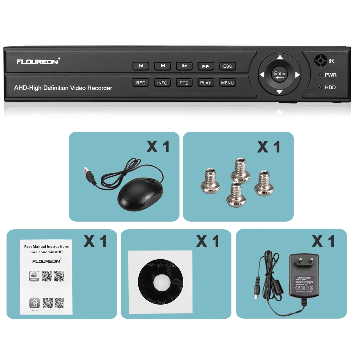 1 шт. видеорегистратор для наблюдения DVR 8CH 1080P 1080N HDMI H.264 CCTV безопасности видео