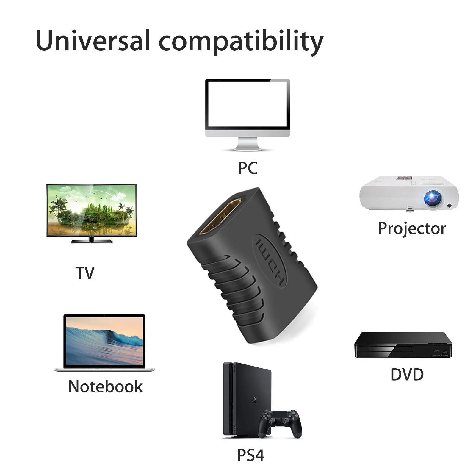 OPQ 10Pcs Hdmi Женский к женскому муфте расширитель адаптера разъем F для Hdtv Hdcp|Адаптеры