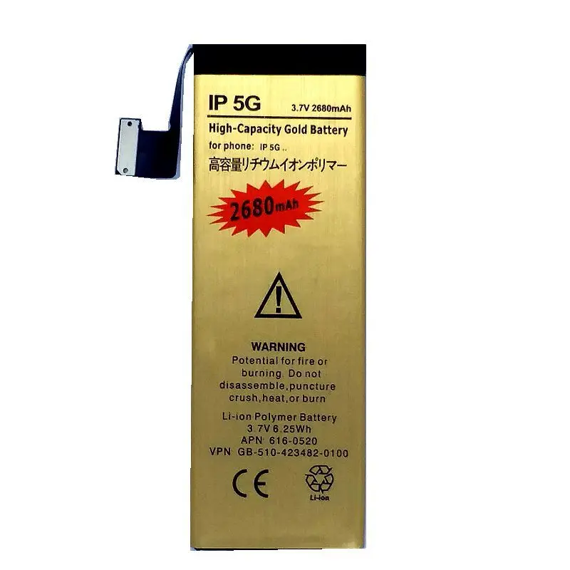 

Suqy 5pcs/lot Hot Sale li-ion Battery for apple iPhone 5 5g Rechargeable Phone Batteries Accumulator bateria 0 Cycle wholesale