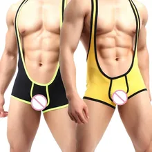 Удобные Модальные борцовское трико мужские боди сексуальные мужские трико жилет для похудения нижнее белье для геев Нижнее белье Мужские трусы боди