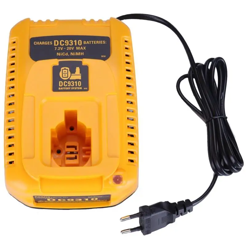 EU Plug For Dewalt Battery Charger DC9310 7.2V-18V Nicad & Nimh Battery DW9057 DC9071 DC9091 DC9096 Batteia Charger EU Plug For Dewalt Battery Charger DC9310 7.2V-18V Nicad & Nimh Battery DW9057 DC9071 DC9091 DC9096 Batteia Charger