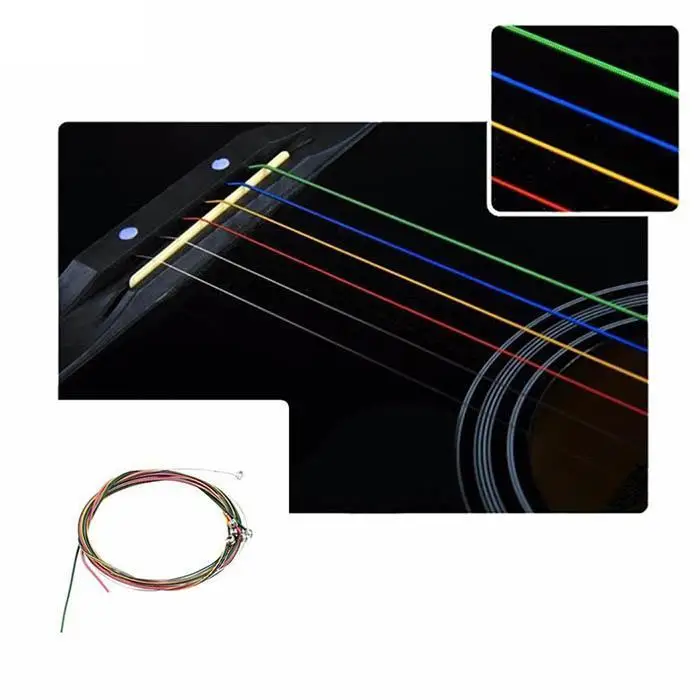 

Acoustic of Strings 013kg Steel Strings 6pcs Strings Multicolor Acoustic Guitar Color 0 Guitar Pack