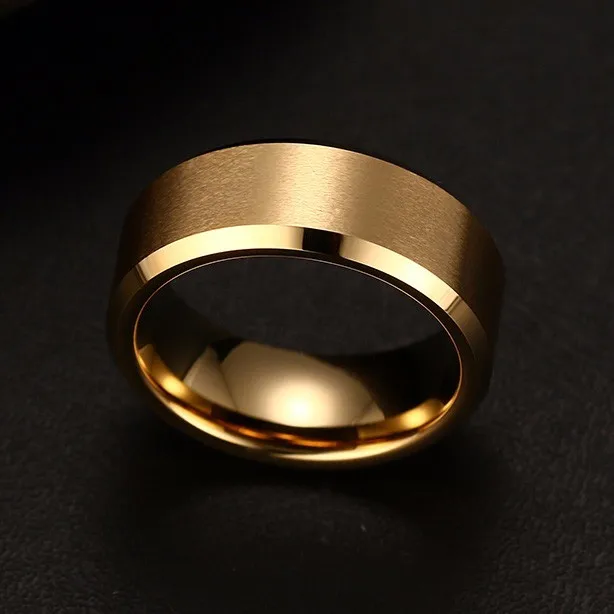 Обручальное кольцо из карбида вольфрама 8 мм