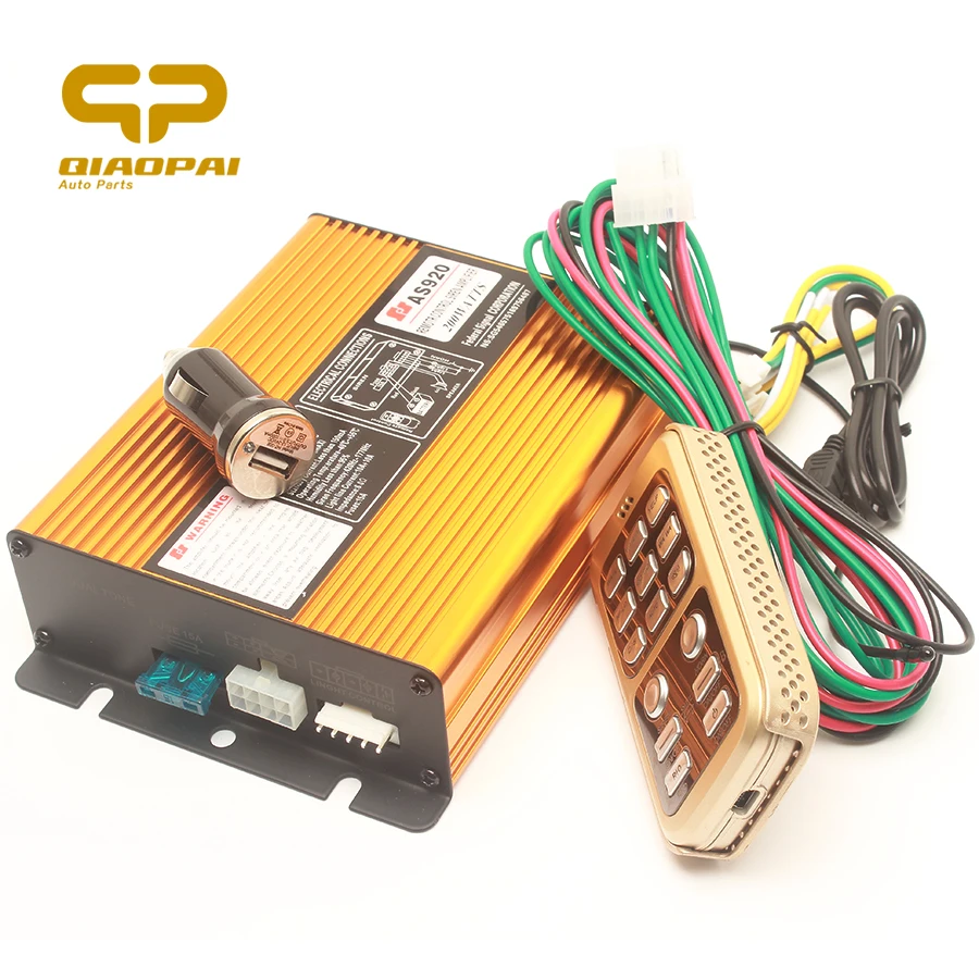 

Universal Alarm Horn 12V 200W Car Super Loud Soud Multi Sound Horn Wireless Remote Police Siren Loudspeaker Moto Train Megaphone