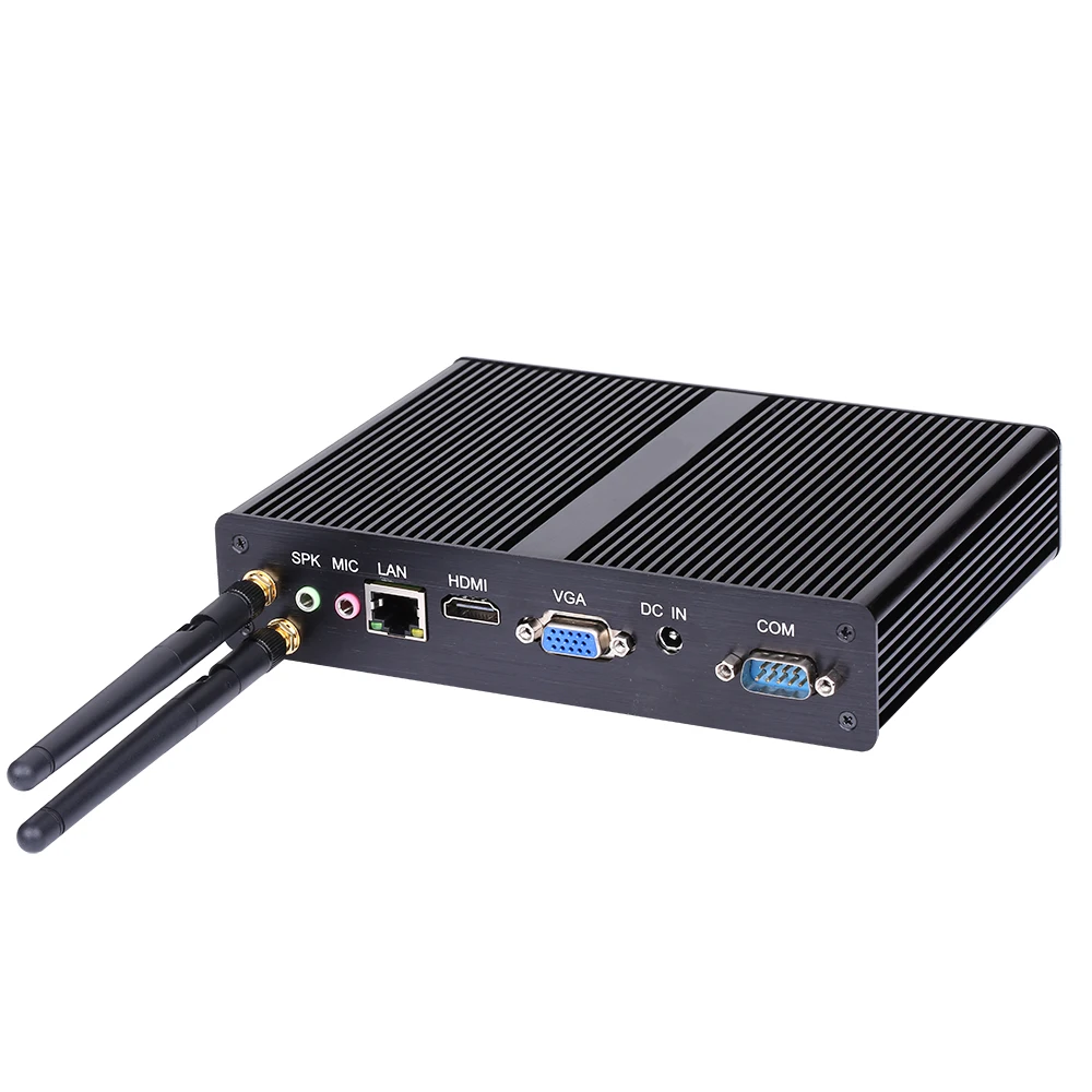 Sin ventilador Mini PC Intel Celeron J1800 Windows 10/Ubuntu [HUNSN BM10L] ¡(WiFi/VGA/1HD/4USB2! ¡0/1USB3! 0/1LAN/2COM)