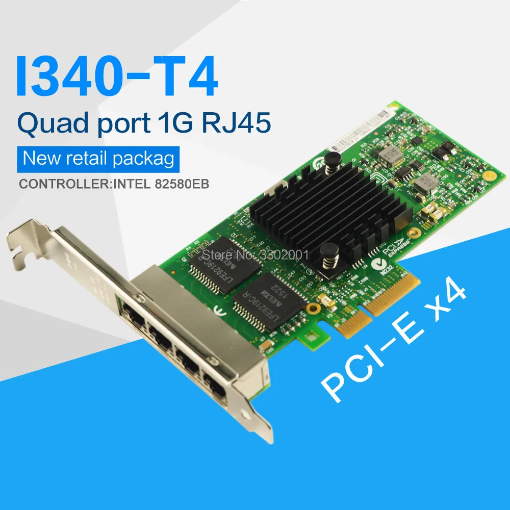 FANMI I340-T4 E1G44HT Gigabit Ethernet серверный адаптер intel 82580EB PCI Express X4 1G сетевая карта